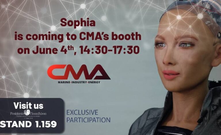 Sophia, the Renowned AI Robot, to Visit CMA D. ARGOUDELIS & CO S.A.’s Booth at POSIDONIA 2024