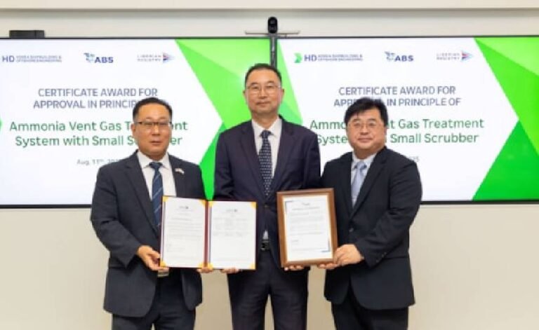 ABS Approves HD KSOE Design of an Ammonia Vent Gas Treatment System