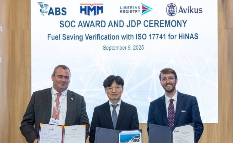 Autonomous Vessel Navigation System Verified by ABS for Fuel-Saving Verification Framework