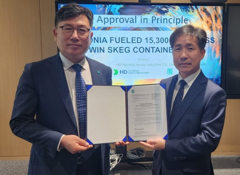 Lloyd’s Register and Hyundai Heavy Industries announce Approval in Principle for new ammonia duel-fuel container ship