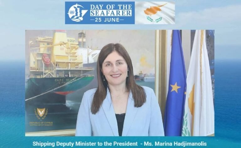 Message from the Shipping Deputy Minister to the President Ms. Marina Hadjimanolis for the Day of the Seafarer 2025