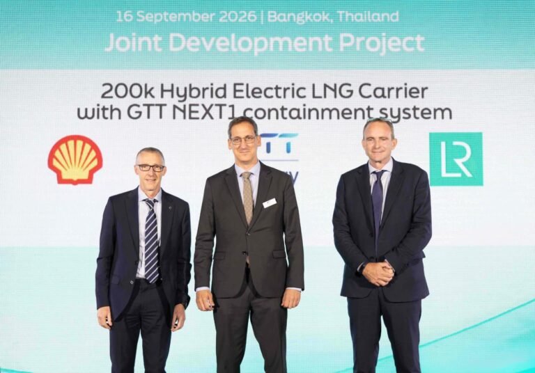 Stephen Brown of Shell, Francois Michel of GTT and Andrew McKeran of Lloyd's Register