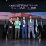 Representatives of MSC Cruises, Royal Caribbean Group and Naha at the new cruise terminal presentation